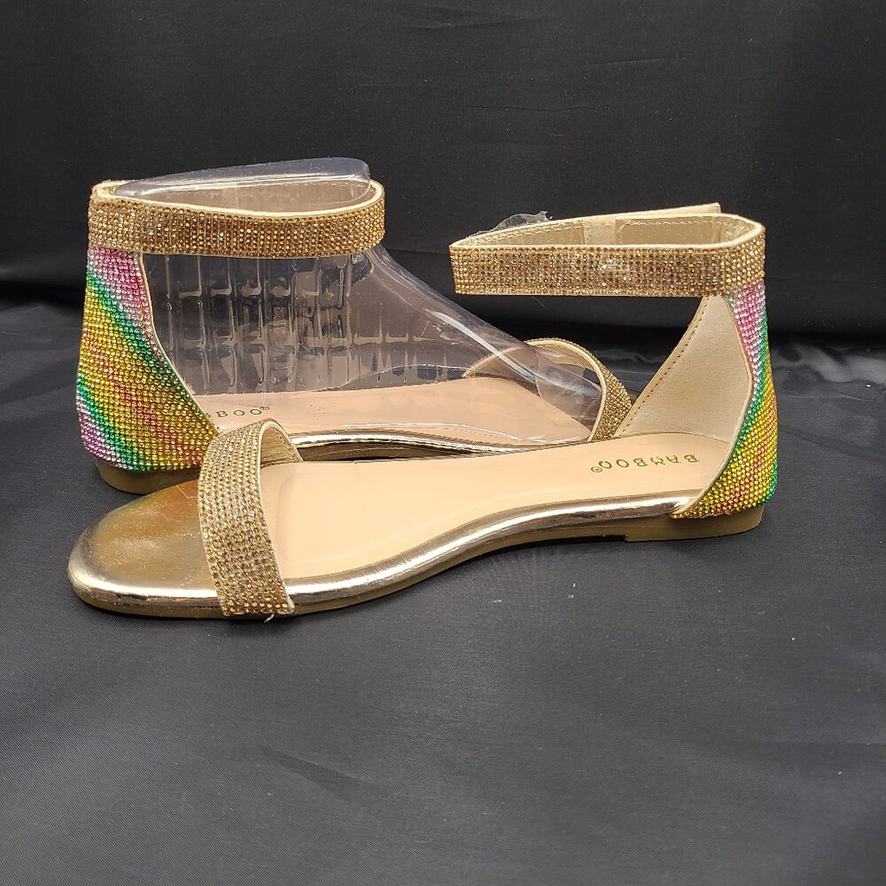 BAMBOO Rainbow PRIDE Sandals Strap New In Box Size 6 1/2 US